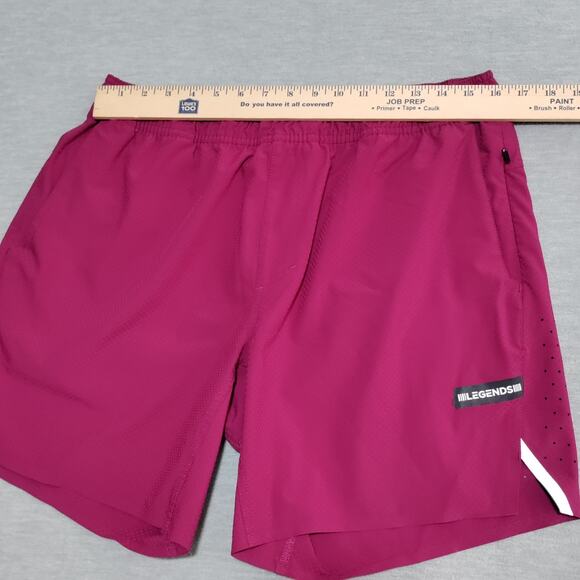 Legends Relay Linerless 7” Shorts Size XL Maroon Red Athletic Workout Drawstring - Picture 10 of 13